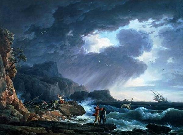 Claude-joseph Vernet Claude Joseph - A Seastorm Norge oil painting art